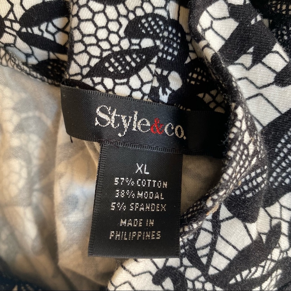 Style & Co Lace Pattern Sleeveless mock neck XL - Picture 4 of 4